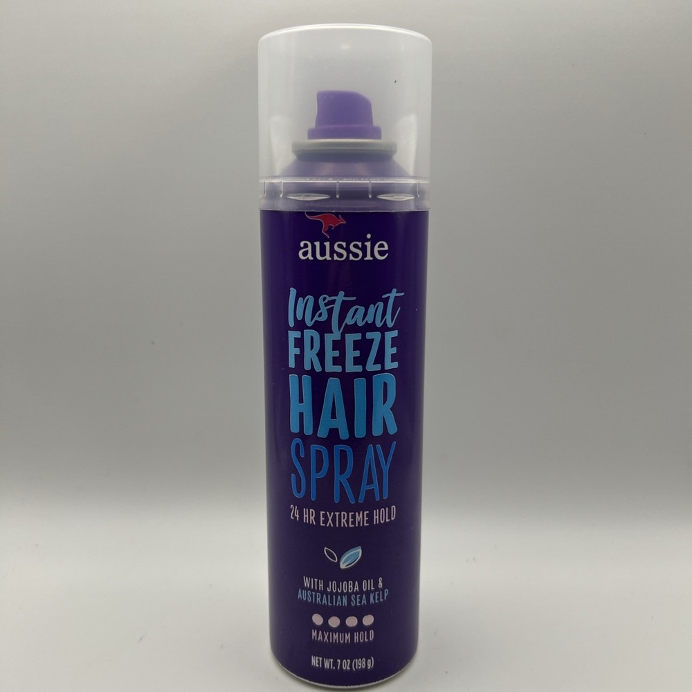 Aussie Instant Freeze Hairspray 7OZ ORIGINAL Formula Jojoba Oil Sea Kelp